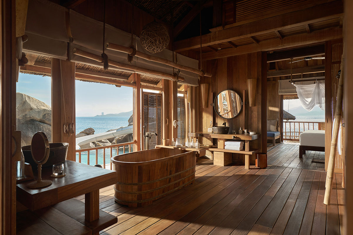 Six Senses Ninh Van Bay Vietnam - salle de bains suite