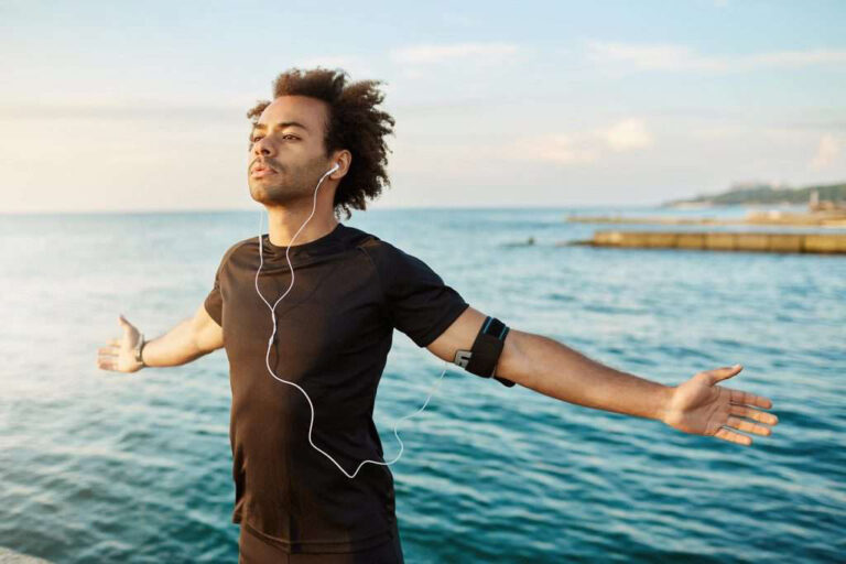 Un sportif respire
