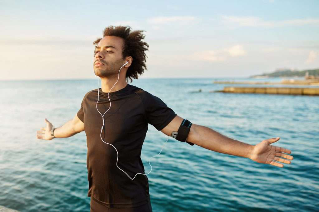 Un sportif respire